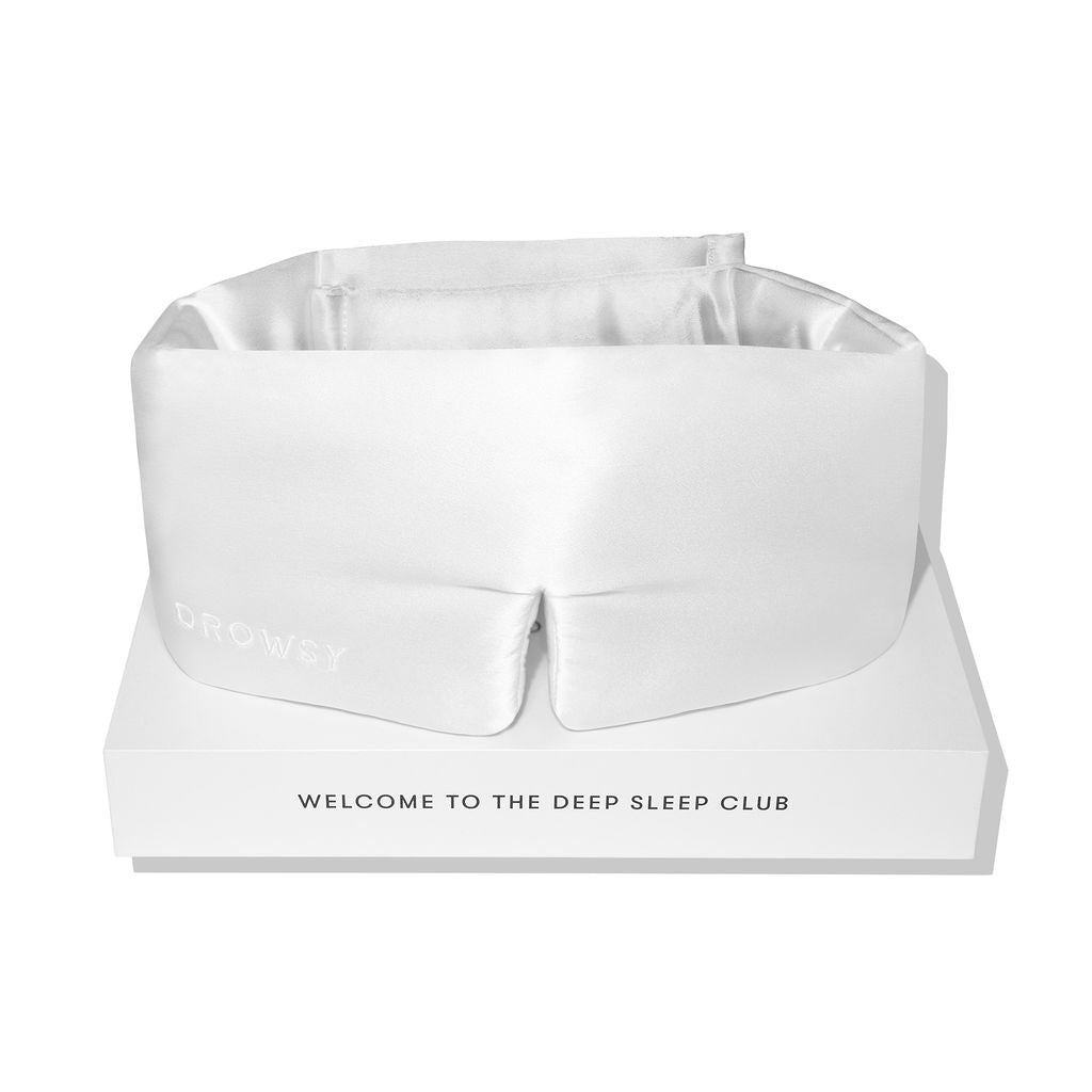 Drowsy Silk White Sleep Mask Pearl Collection Bridal Beauty