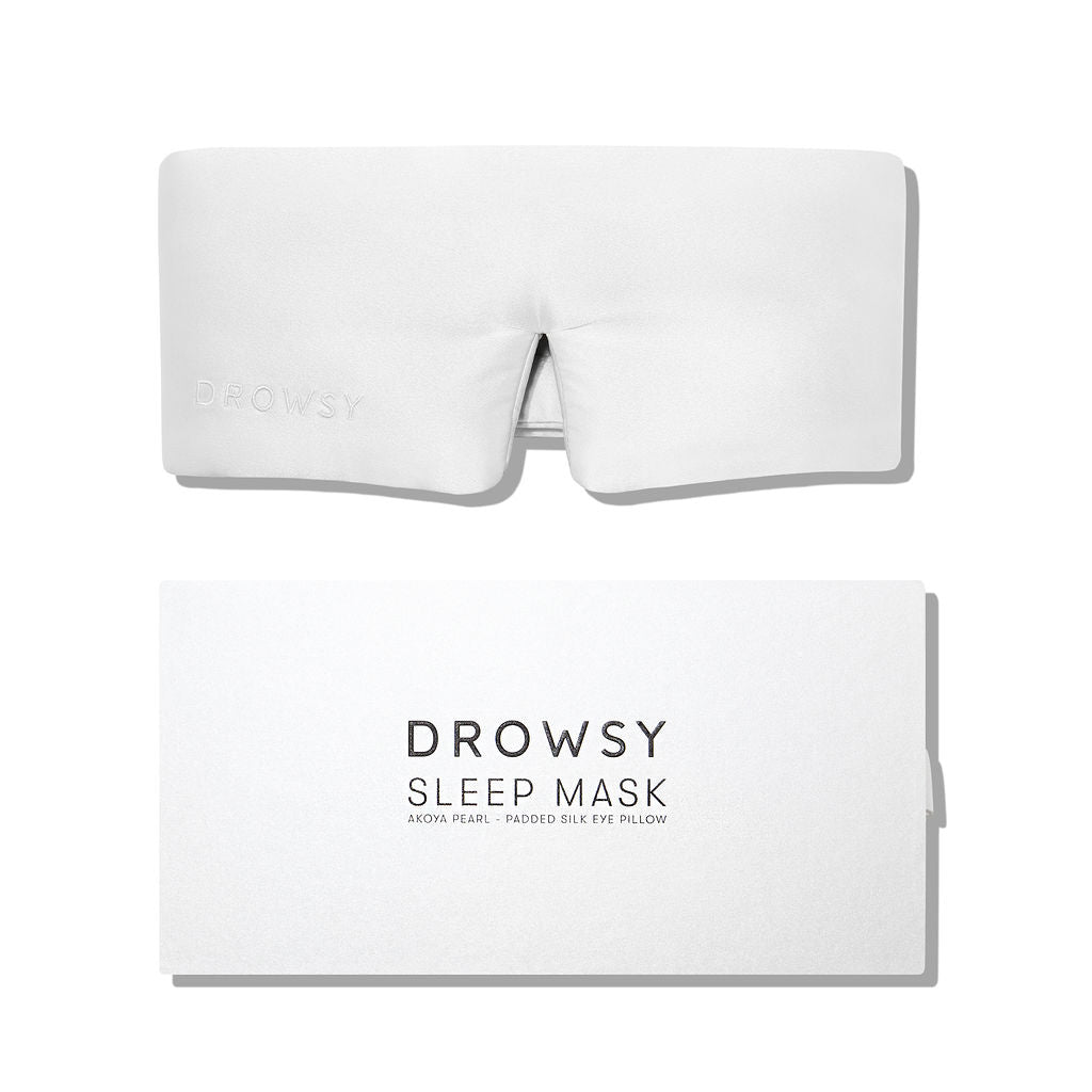 Drowsy Silk White Sleep Mask Pearl Collection Bridal Beauty