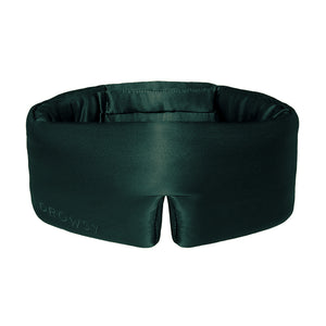 Introducing Ivy Green by drowsysleepco—a dark green padded sleep mask crafted from luxurious mulberry silk, featuring “DROWSY” embossed on one side. Designed to fully wrap around your head, it offers exceptional comfort and total light blocking.