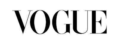 The word VOGUE in large, bold, black capital letters with a distinctive serif font on a light gray background.