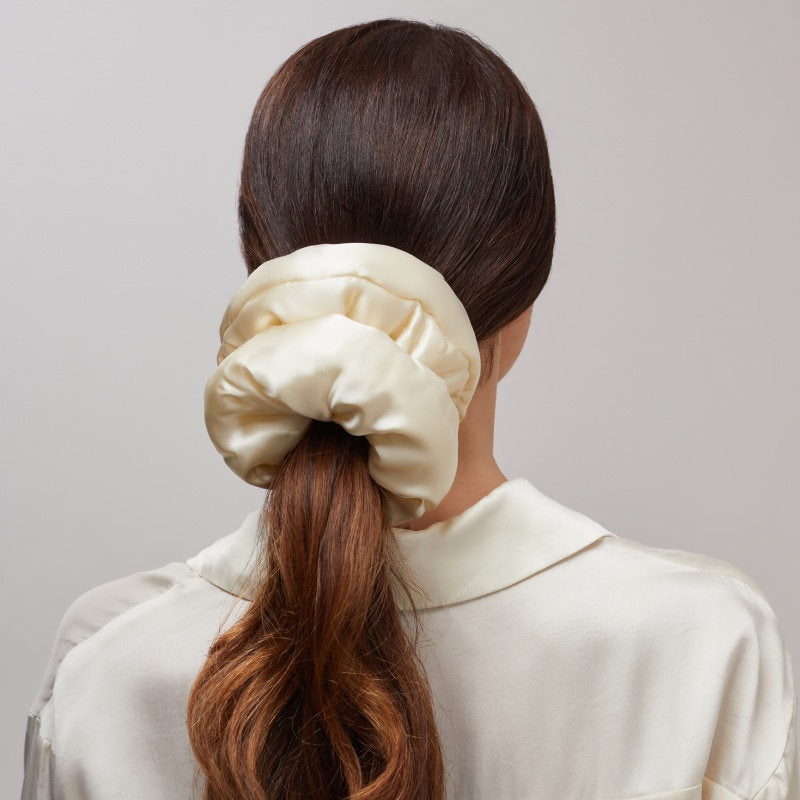 ヘアアクセサリー S Charm Scrunchie/gold Silk Padded Scrunchie | Champagne Gold