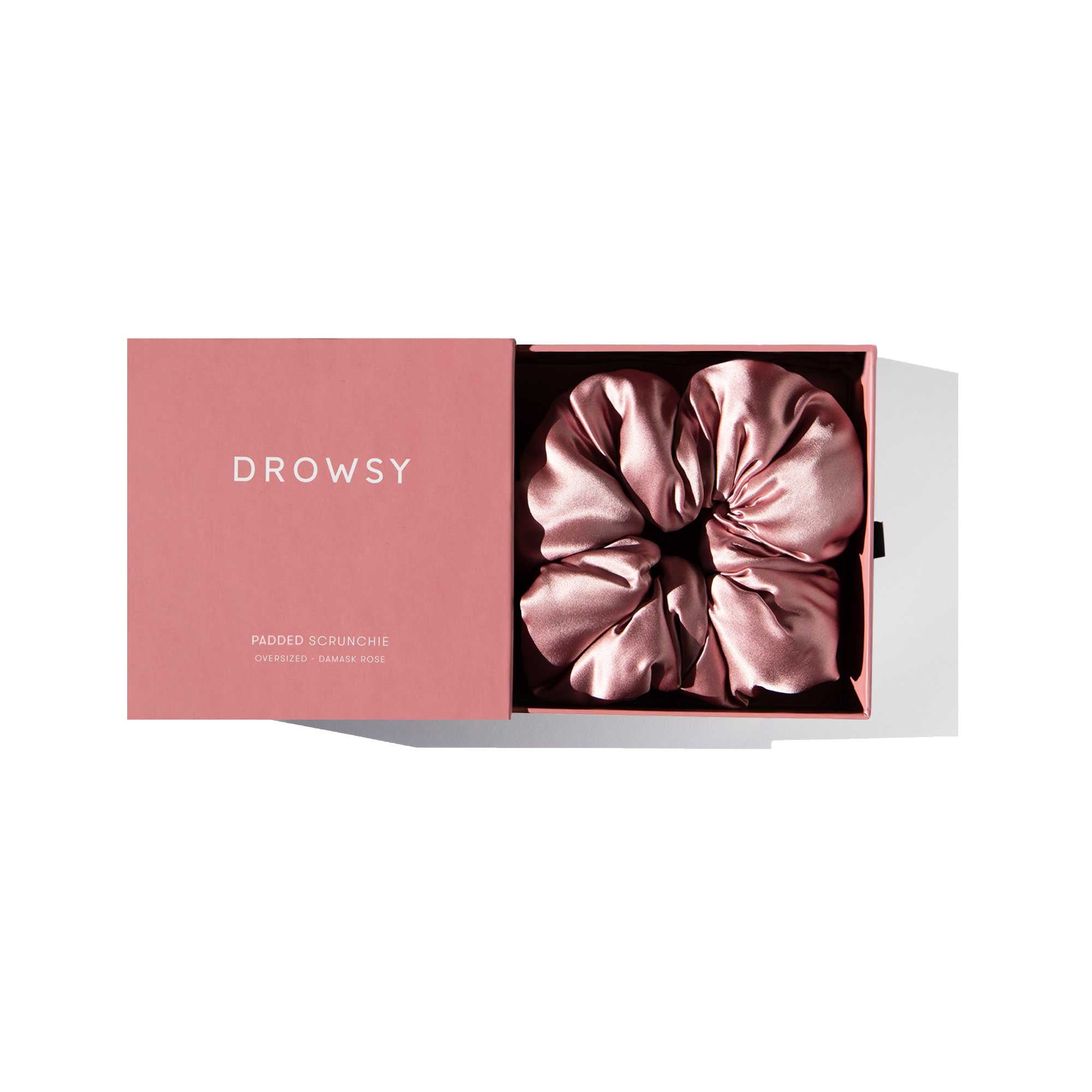 Damask Rose Silk Scrunchie: Luxurious Hair Accessory