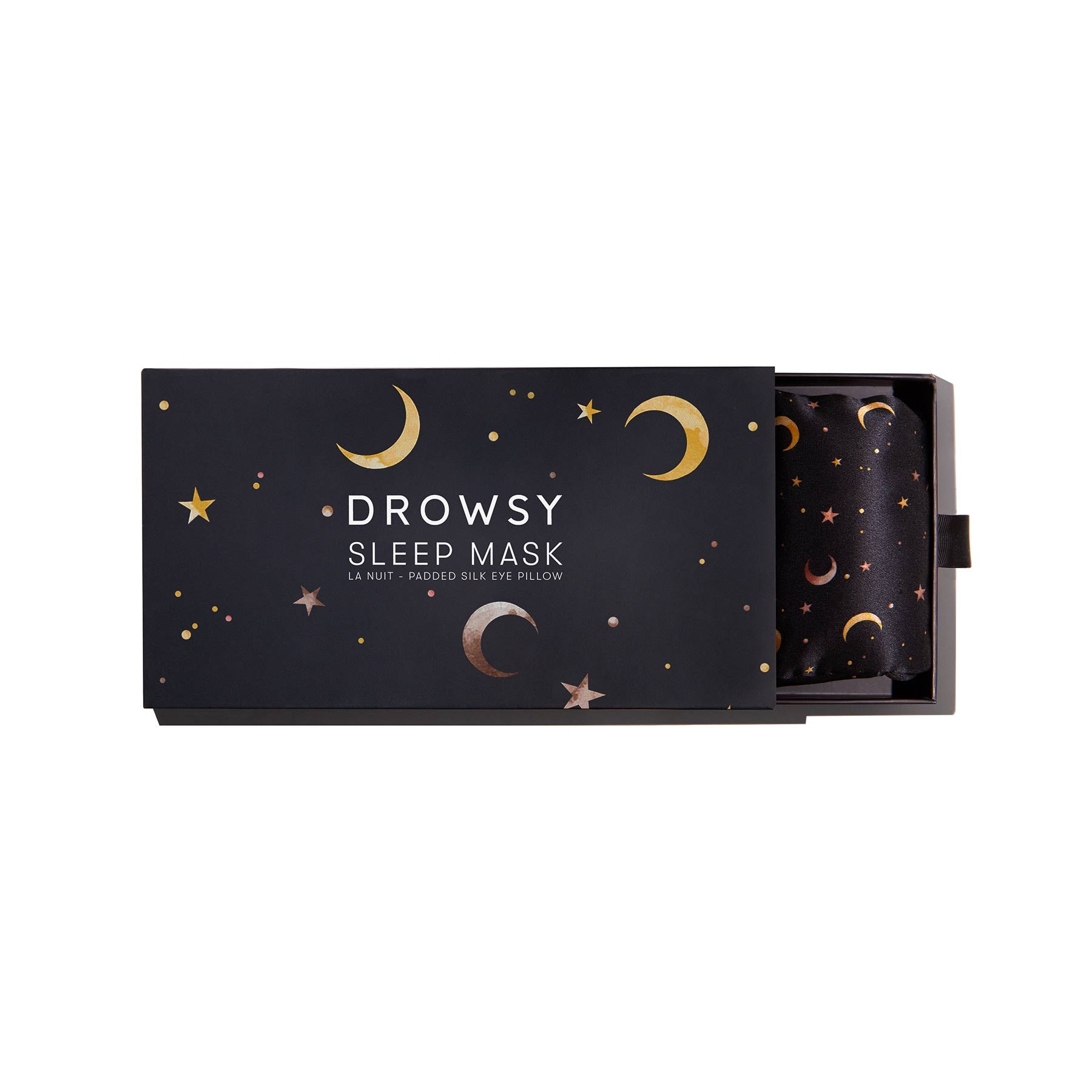 Drowsy Sleep Co. La nuit Sleep Mask Box on white background