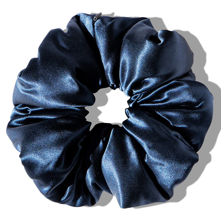 Drowsy Midnight Blue Pillow Scrunchie on a white background