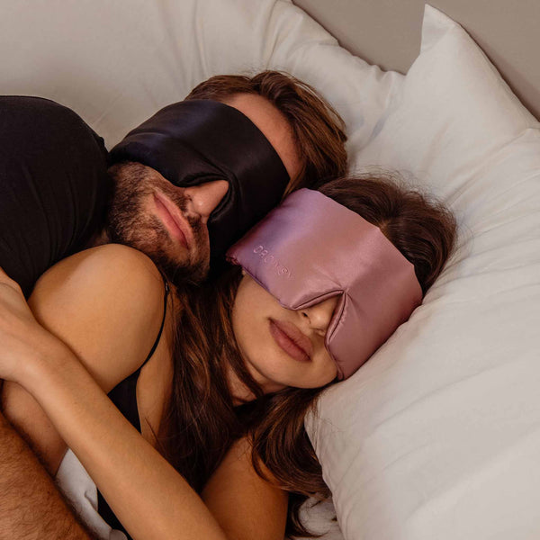 Drowsy silk eye masks for better sleep in a relationship 2 pack