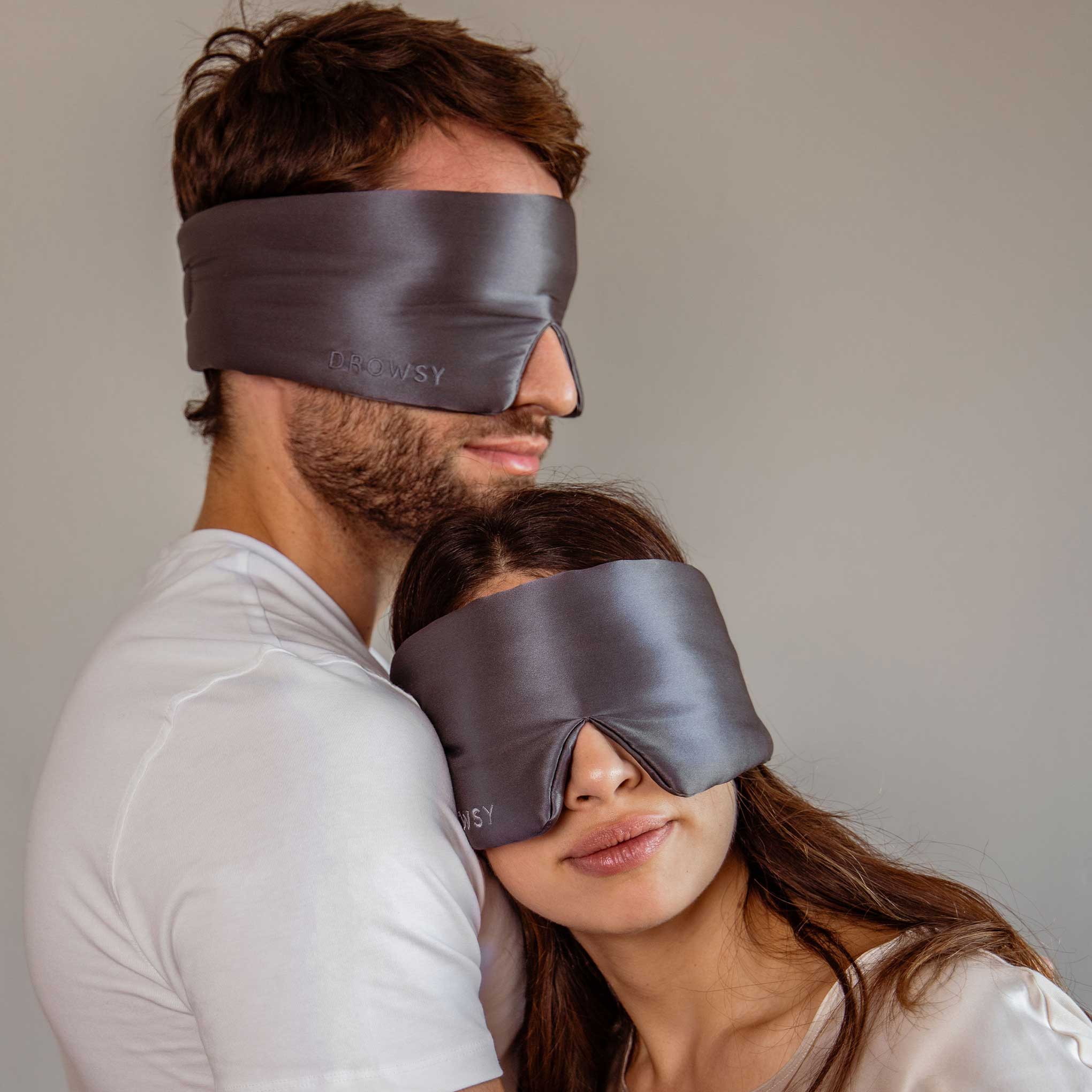 Drowsy silk eye masks for couples pack select 2 sleep masks for better sleep in your relationship