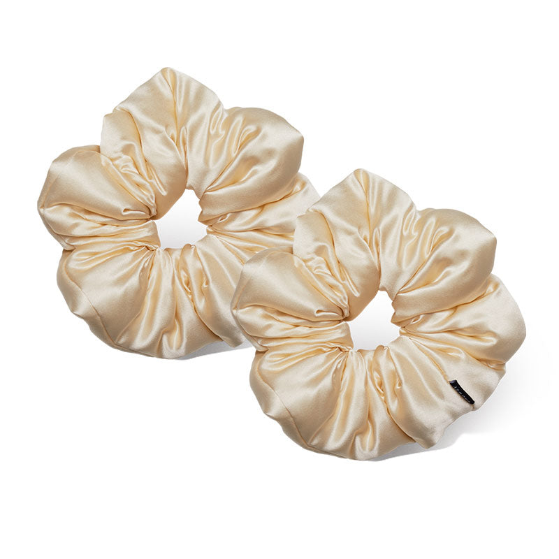 Silk Padded Scrunchie | Champagne Gold