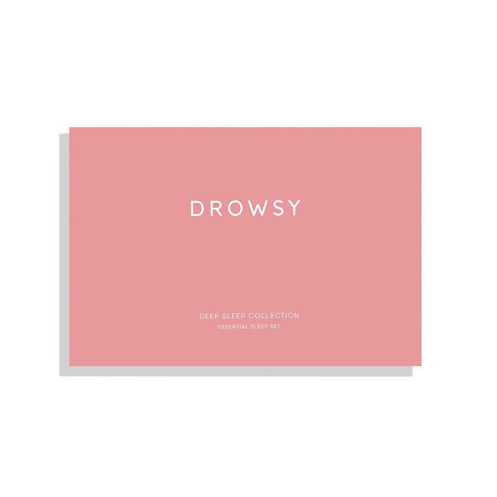 Drowsy Damask Rose Sleep Set box on a white background