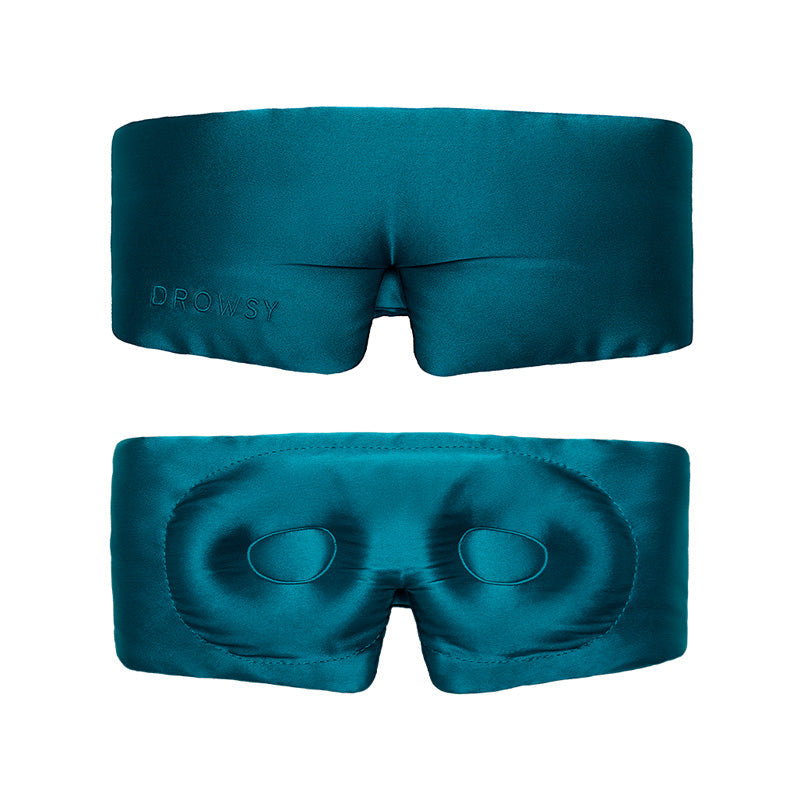 Green Sapphire Eyelash Protecting Sleep Mask | Contoured Silk Eye Mask