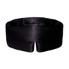 Model sleeping in bed with Black Jade Drowsy Sleep Co Silk sleep mask covering eyes