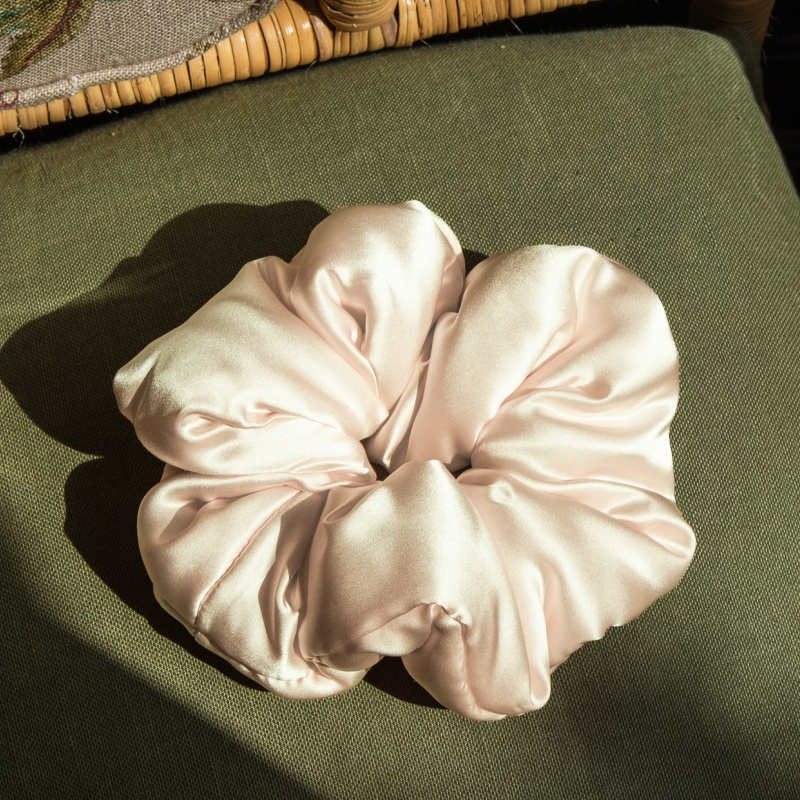 Silk Padded Scrunchie | Champagne Gold